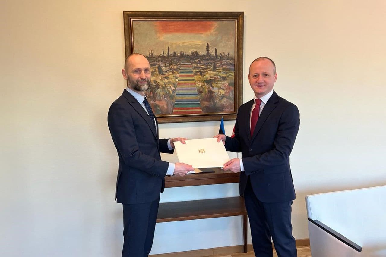 Ambassador of Georgia to the Republic of Estonia Zurab Khamashuridze presented the copies of the Letters of Credence to the Chief of State Protocol Mr. Urmas Eigla